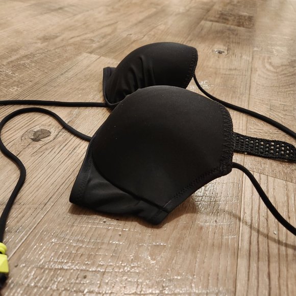 Victoria's Secret Black Bikini Top with Molded Cups - Picture 3 of 5